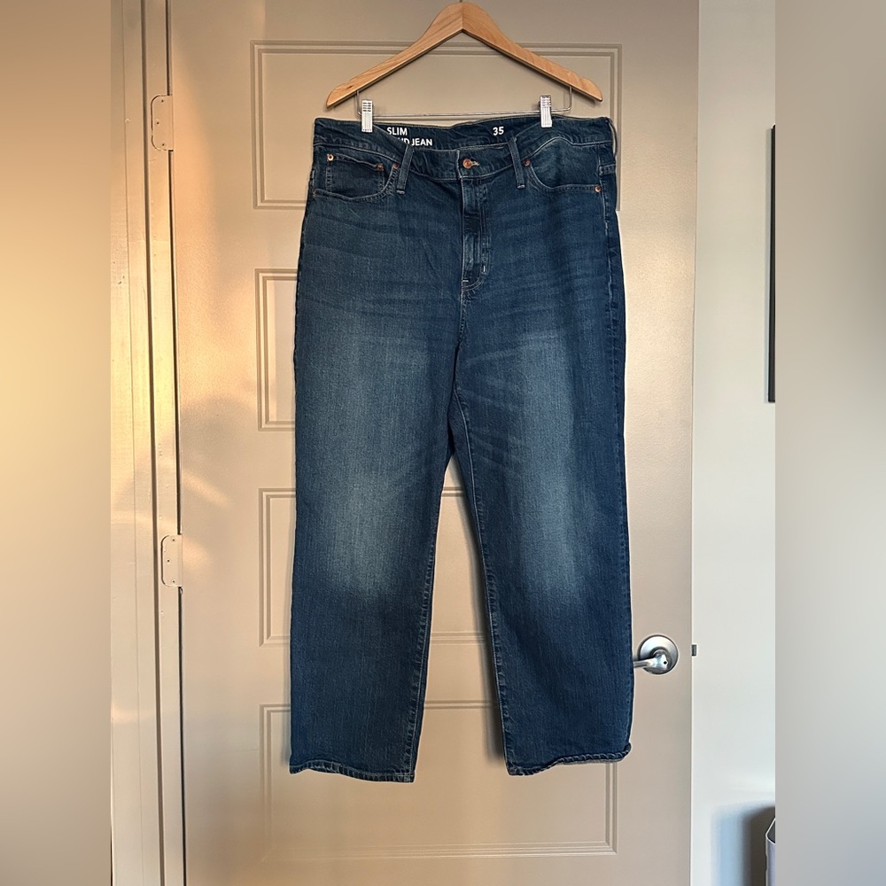 Slim Boyfriend Jean by J.Crew in Greasley Size 35